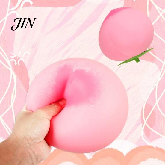 Anxiety Relief Ball Fake Fruit Stress Toy, Peach Pineapple Strawberry Squeeze Shaped Giant Sensory Fidget Toy for Home Office School Portable Reliever
