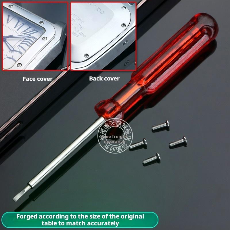 Pro hodinky Cartier Santos 100 Muži Ženy Šroub Kryt ciferníku Spodní kryt Šroub Šroub z nerezové oceli kovové Příslušenství Bezplatné nástroje