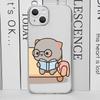 Funny Cartoon Heart Cat Paired Couple Phone Case for IPhone 11 12 13 16 15 Pro Max Mini X XS 7 8 14 Plus SE2 Clear Lovers Covers