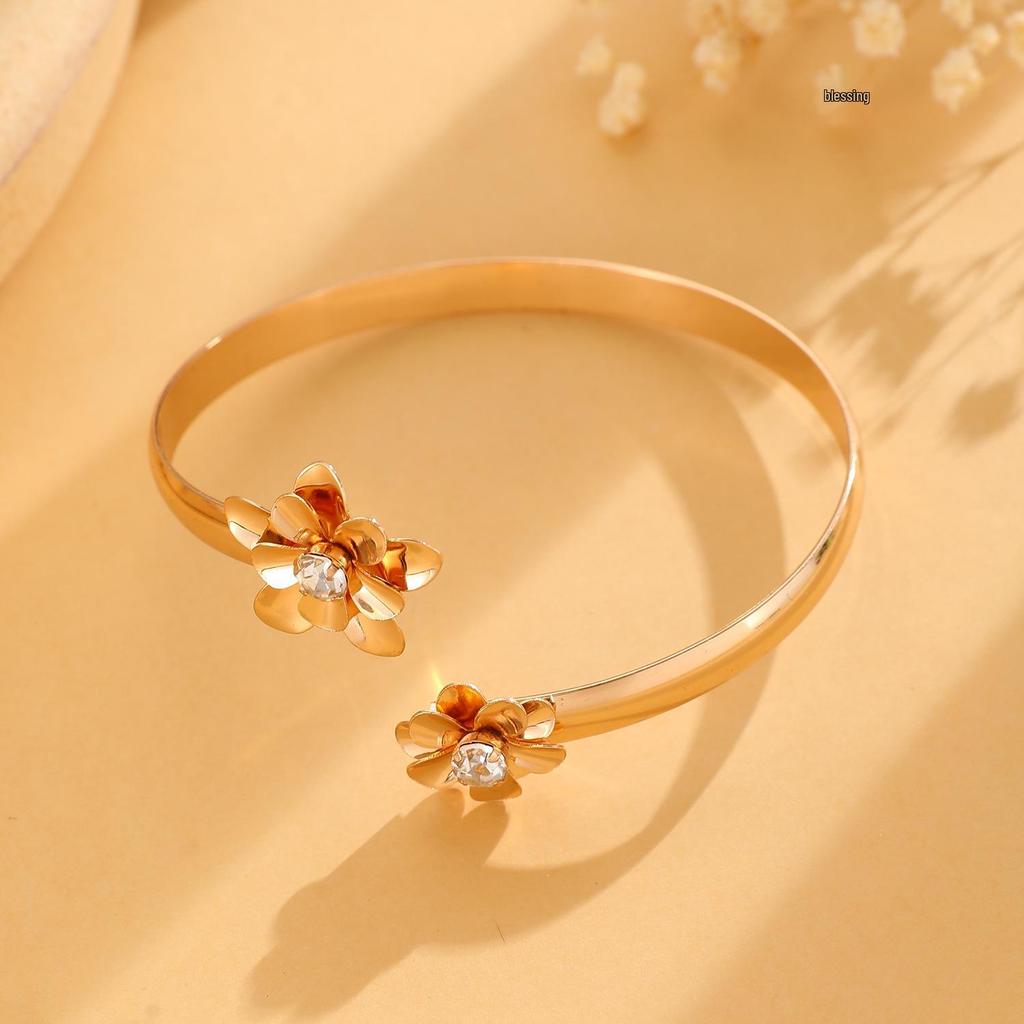 Exaggerated Multi-Layer Braided Choker & Bracelet Set for Women