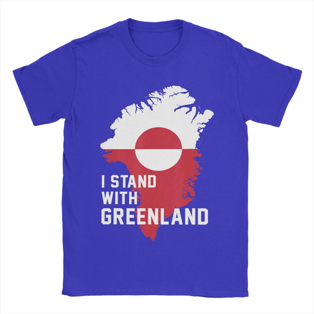 Herren I Stand with Greenland Unterstütze die Grönländer T-Shirts Baumwollkleidung Vintage Kurzarm-T-Shirt Übergröße T-Shirt