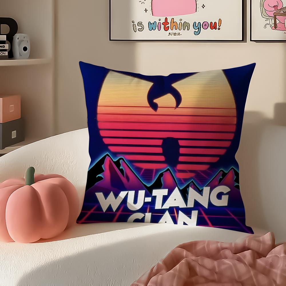 Hip Hop American Music Brand WWu Clan Tangs Cushion Cover Pillowcase Short Plush Invisible zipper Room Sofa Cushion Cover