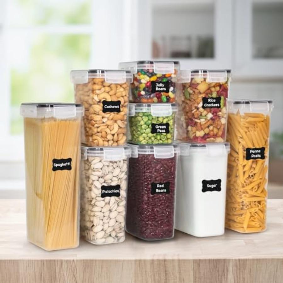 Kitchen Storage Containers with Lids 48 PCS Airtight Food Storage Containers Plastic Kitchen Containers Pantry Containers for C