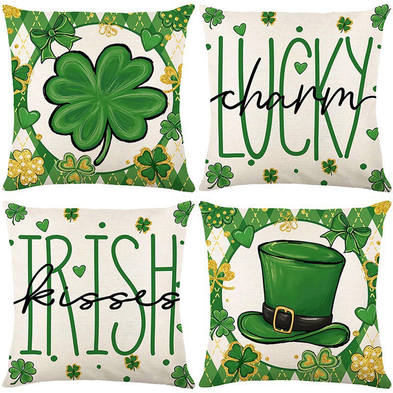 

4Pcs Green Grass Throw Pillowcase, 18 X 18 Inches, Decorative Throw Pillowcase, Soft Throw Pillowcase, Suitable For Sofas, Beds, Living Rooms One Size