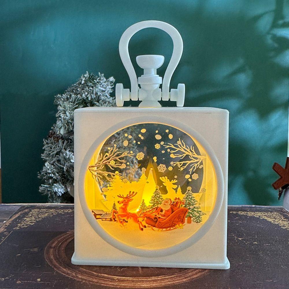 Christmas Tree Christmas Portable Lantern illuminated Christmas Hanging Lamp Navidad