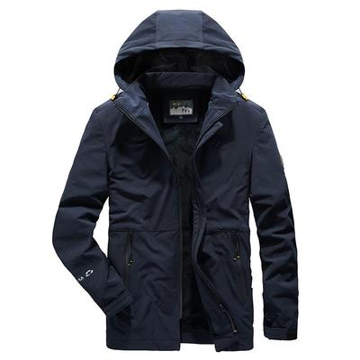 Frühling und Herbst Neue Herren Kapuzen-Windjacke Jacke Business Casual Mode Mittlerer Papa Outfit