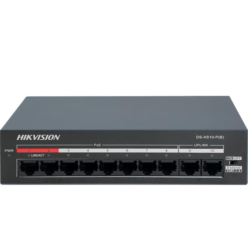 

Hikvision DS-XS10-P 8-Port 100Mbps POE Network Switch CN plug (adapter included)