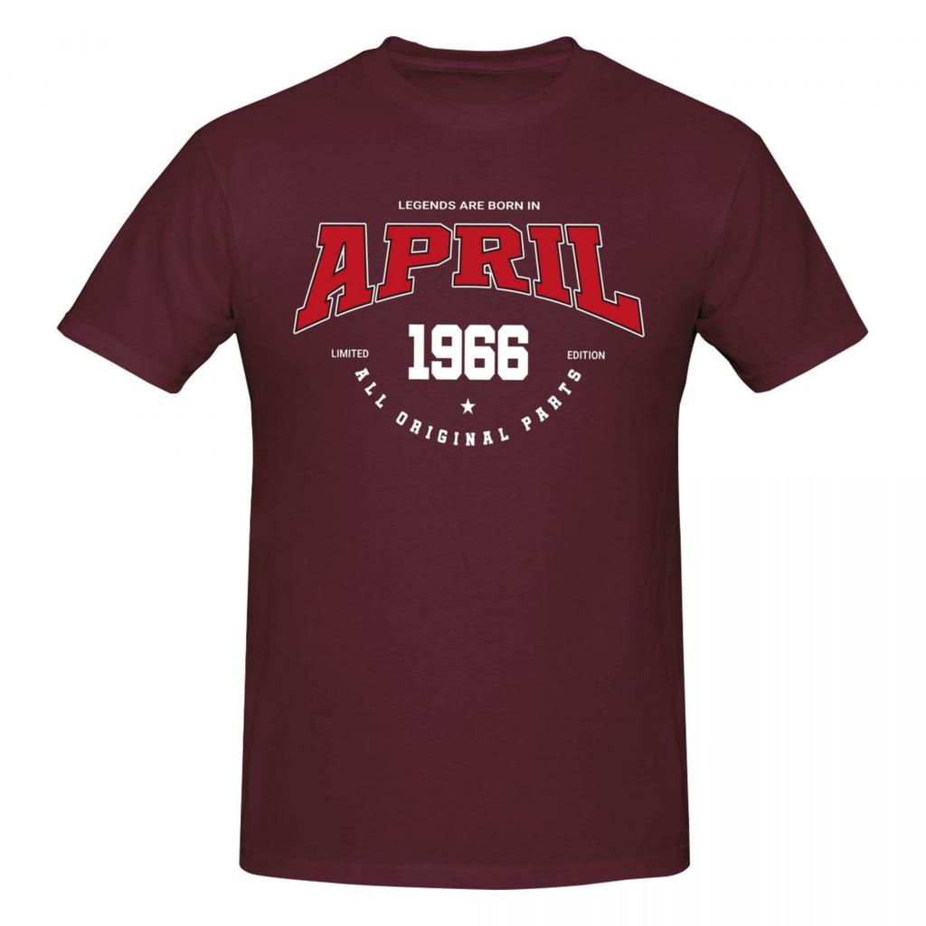 Unisex April Legends 1966 T Shirt Vintage Cotton Crewneck Unisex Clothing
