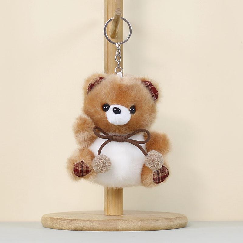 Plush Bear Keychain Cute Cartoon Toy For Kids And Students