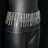 Blingbling Tassels Waist Chain Rhinestones Body Chain Jewelry For Night Club Bridal Shower Formal Occasion Accessories