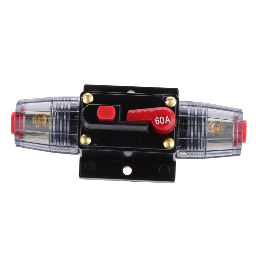 GUOOL Auto Car -24V Automatic Circuit Breaker, High Current /40/50/60A, Selectable Bike/Car Parts, Fuse Holder, 60A