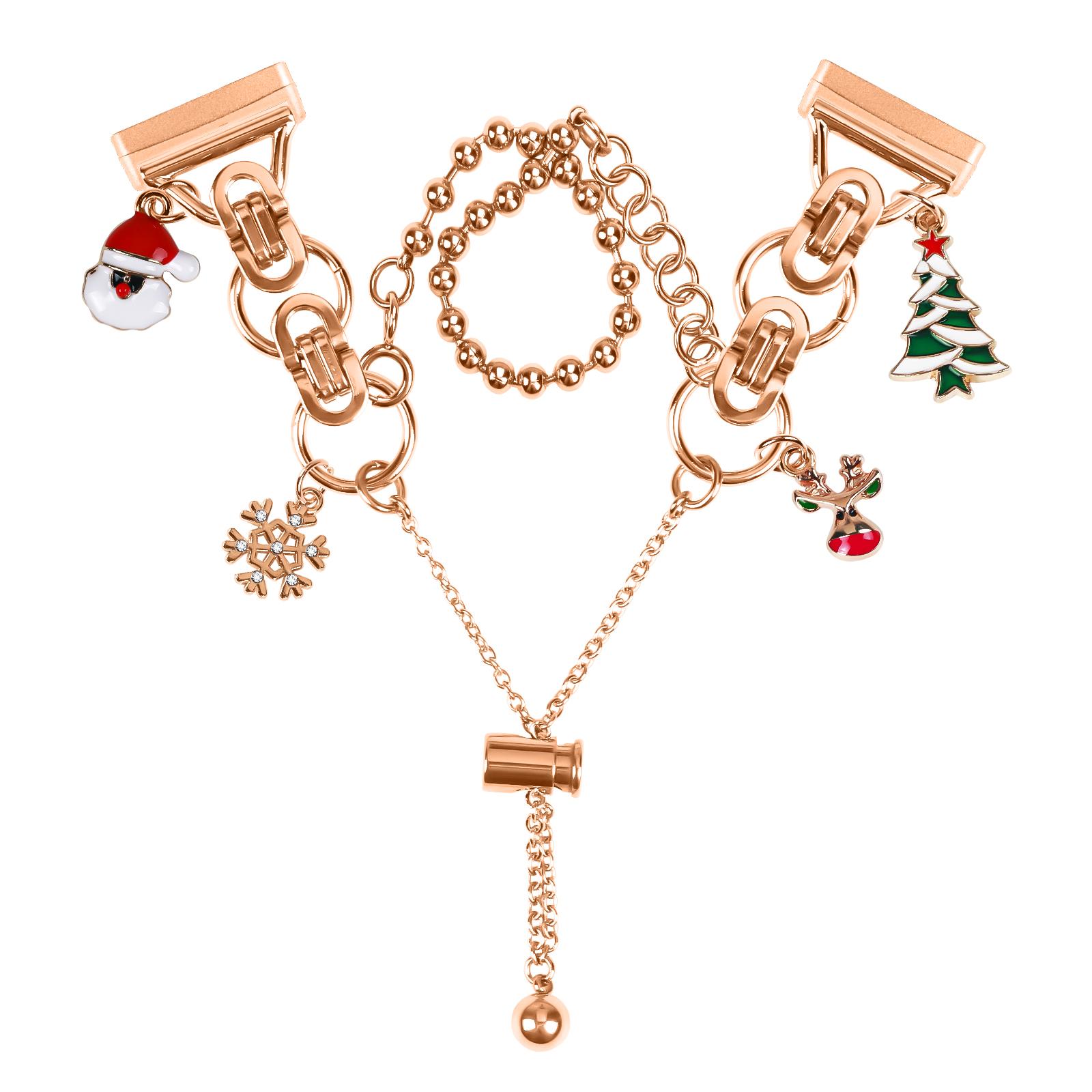 

Electroplated Double Chain Link Metal Strap for Fitbit Versa 3/Sense Watch Band Drawstring Adjustable