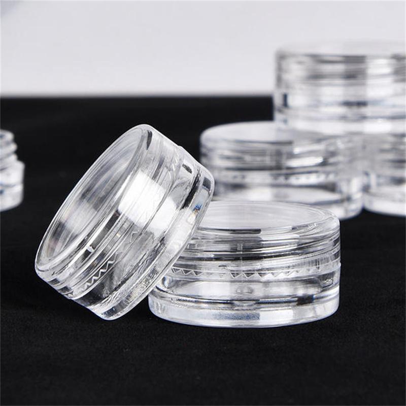 5/50/100pcs 5g Clear Cream Jar Cosmetic Bottles Containers Pot Sample Bottle For Nail Arts Small Clear Can Tin For Balm