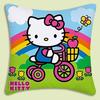 Cartoon Cute Hello Kitty Pillow Covers Cartoon Sofa Decorative Home Double-Sided Printing Short Plush Cute Cushion Cover