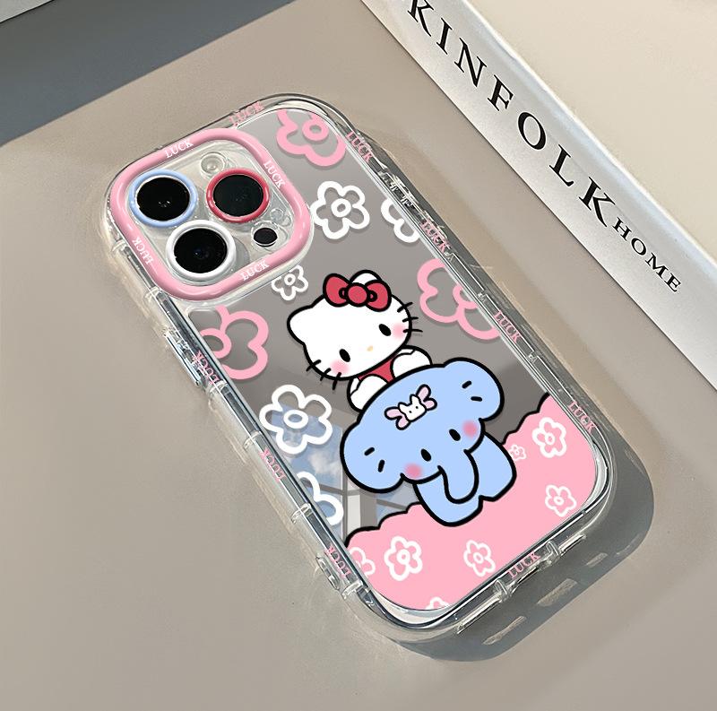 Cute Kt Cat Applies To iPhone11 Makeup Mirror Mobile Phone Case 11promax Cartoon Huawei Glory Hello Kitty
