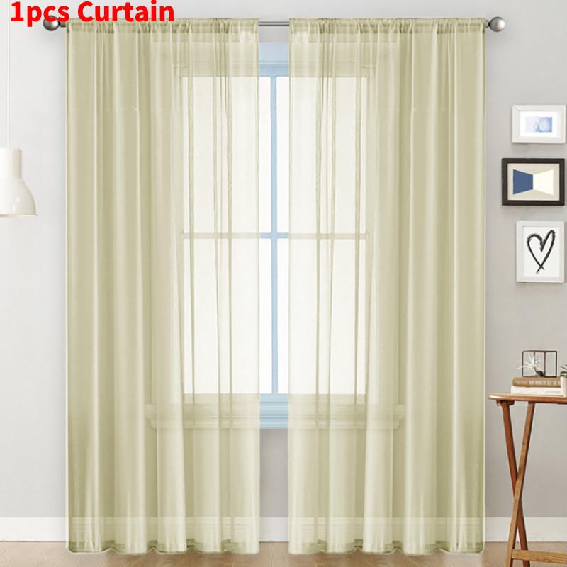 

Однотонные прозрачные шторы для гостиной спальни современных цветов несколько