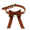 DIEZI Sexy Lignt Brown PU Leather Necklace Women Men New Harajuku Gothic Vintage Heart Chain Choker Statement Necklace Jewelry