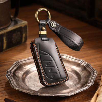 Applicable To the New Lexus LM350h Key Set LM500 Crazy Horse Leather 2023 Car Leather Shell Buckle