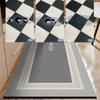 Küchenteppich Imitation Leinen Design Fußmatte Wasserabsorbierend Rutschfest Kieselgurmatten Badezimmerbereich Teppiche Tapetes De Cocina