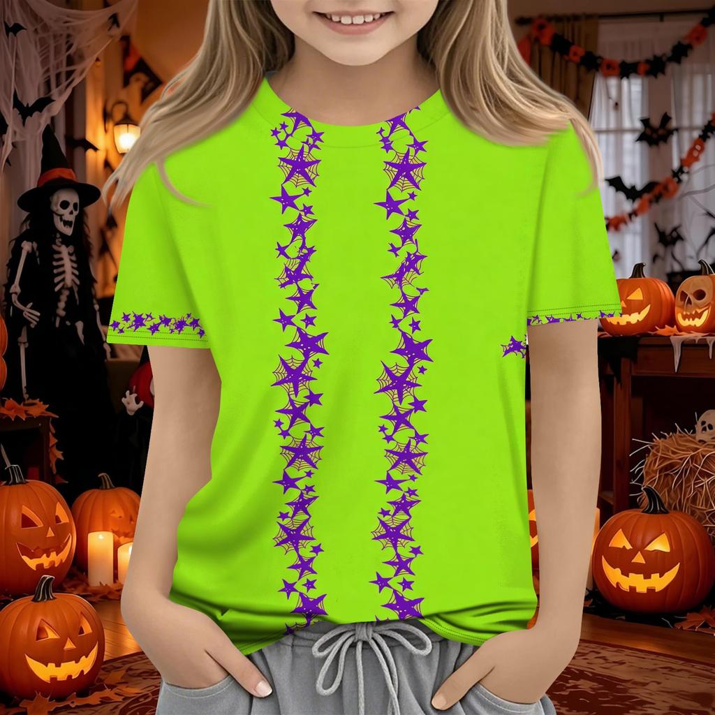 Kids Halloween Short Sleeve T-Shirt for Boys and Girls