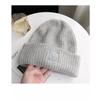 Wool Wool Hat for Women with Larger Head Circumference Keep Warm Piles of Cold Hats Knitted Ear Protection Hat Letter Embroidery
