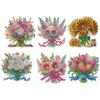 6Pcs Gnome Diamond Art Magnets Decals Diamond Painting Refrigerator Magnet Diamond Painting Fridge Magnet for Fridge Whiteboards