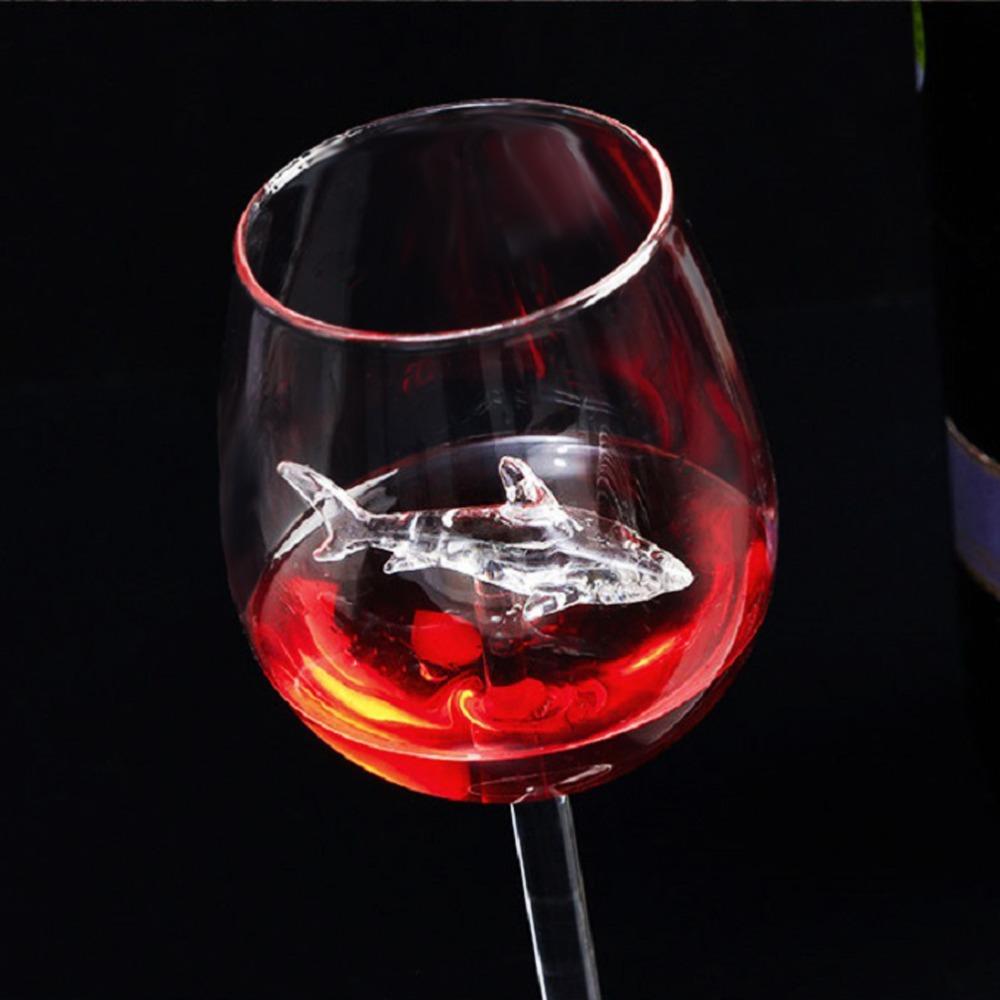 Transparent Shark Wine Glass Glass Red Wine Glass Cocktail Juice Glass Shark Lover Wine Lover