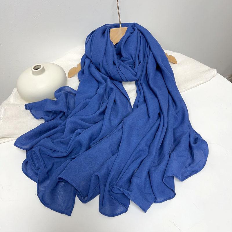 Cotton And Linen Solid Color Thickened Scarf Oversized Soft Women'S Shawl Warm Korean Version Of Fashion Silk Scarf