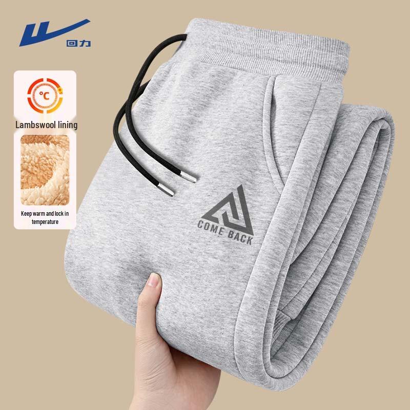 Warrior Men's Thickened Lamb Fleece Jogger Pants