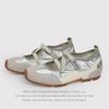 Retro Versatile Mary Jane Shoes Women'S Velcro FlatSoled Single Shoes Casual Sports Moral Training Shoes
