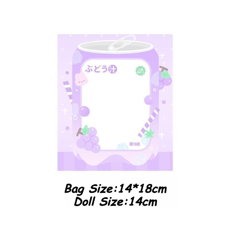 Kawaii Toast Doll Bags for Girls Toys Storage Pink Strawberry Cake Bag 13cm Doll Storage Bags Japan Style New Arrival Wholesales