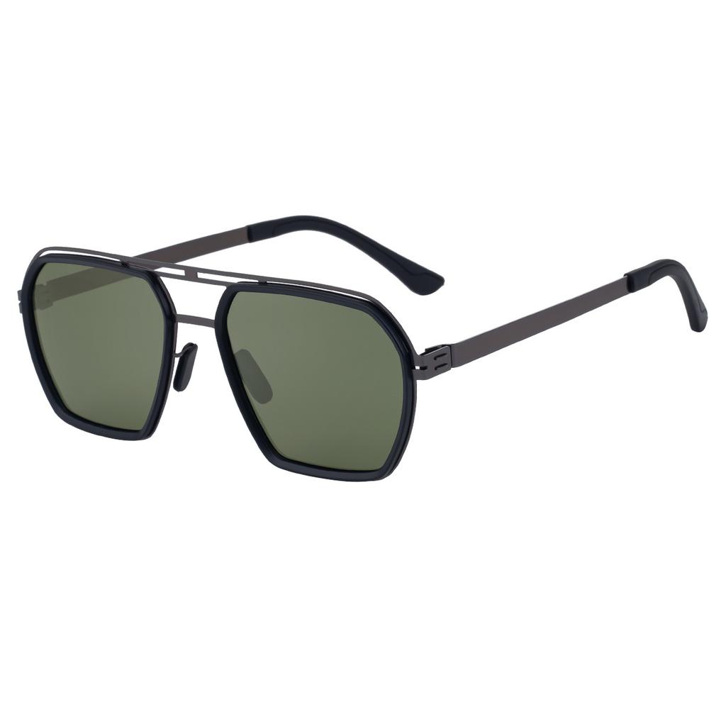 JYL TS Men's Square Polarized - Fishing Double-Bridge Stainless Frames MY-98324