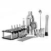 20-teiliges Cocktail-Set Boston Shaker Mixer Edelstahl-Getränkezubereitungsset für die Verwendung in der Hausbar