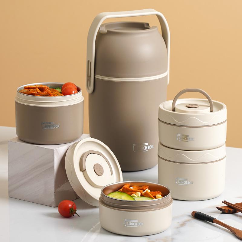 Large Capacity Multilayer 304 Stainless Steel Insulated Lunch Box for Office & Students