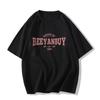 Unisex Pure Cotton Loose Fit Retro T-Shirt for Men, Women, and Plus-Size Chubby Individuals - Trendy Half Sleeve Couple Outfit.