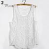 Sexy Lace Tank Top with Floral Embroidery and Crochet Design for Casual Summer Wear