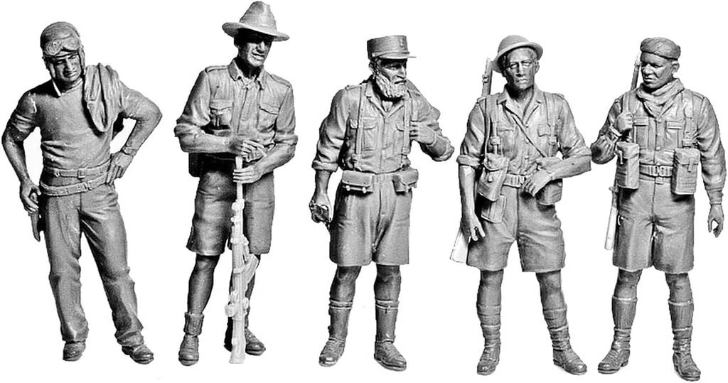 Master Box North African Allied Forces Soldier 4 British Commonwealth French Infantry 1 American Tank Soldier Plastic Model MB35094 1/35