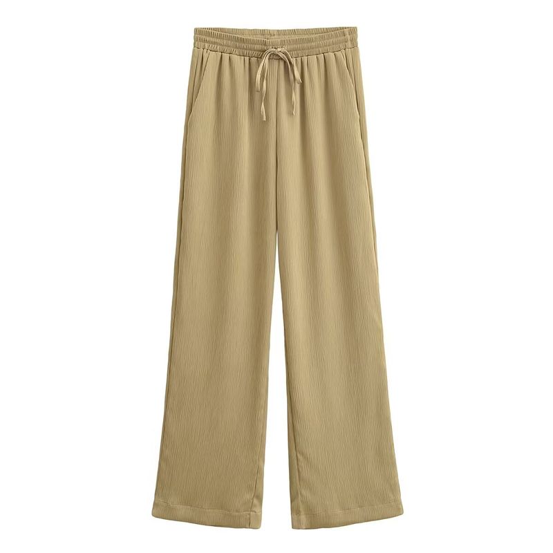 Za Autumn New Women clothes 2025 Western Style French style Fashion Wrinkled Double Breasted Blazers Trousers Set