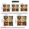 2pcs,2D Plane Printing Popular Curtain Panels Rabbit with Pine Branches & Snowflakes Versatile Durable Polyester (without Rod)