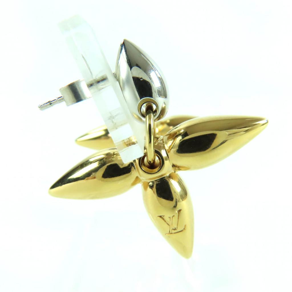 Excellent LOUIS VUITTON Pierce Bookle Dreille Louisette Pandan Gold M00630 Used