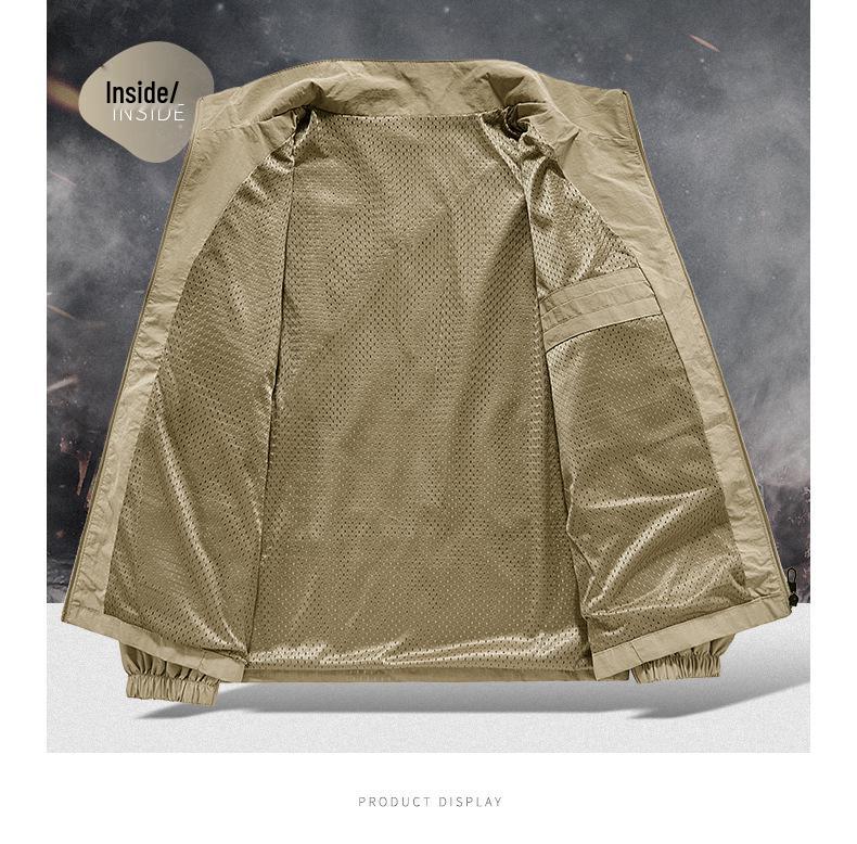 2026 Trendy Men's Lightweight Stand Collar Jacket - Spring/Autumn Casual Outerwear