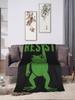 Soft Flannel Blanket for Bed Couch Sofa  Portland Frog Protest Print Travel Throw Blanket Bedspread Cover
