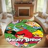 Angry Birds Print Round Rug, Washable Floor Carpet, For Entryway Dorm Laundry Room Office Study, Home Decor Birthday Christmas Gift