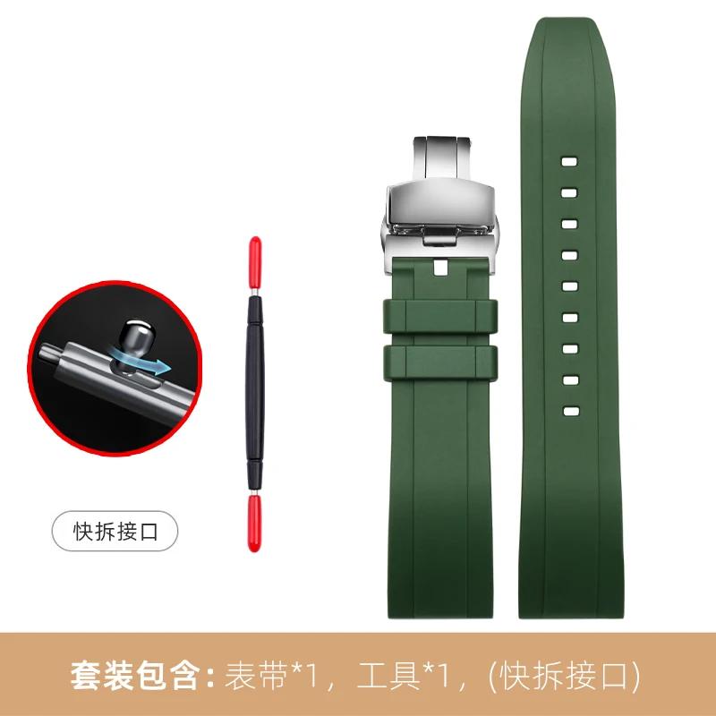 Für Seiko PROSPEX Panda Chronograph SSC813P1/SSC909P1/SSC817P1 Silikon-Gummi-Uhrenarmband – 20mm Weiches Wasserdichtes Armband für Herren