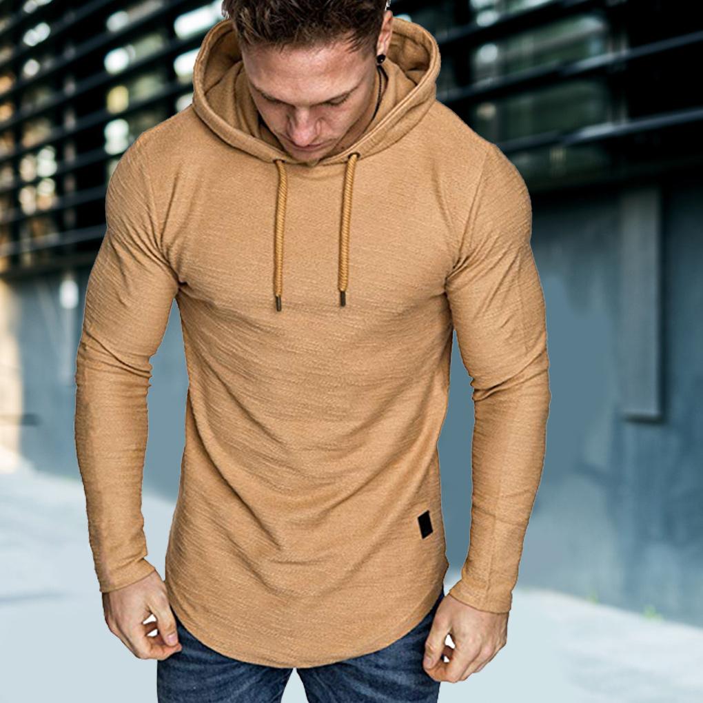 Men Hoodie Cotton Sweat Absorbing Hooded Sweatshirt Long Hooded Sweatshirt Long Sleeve Sweater Hoodie 