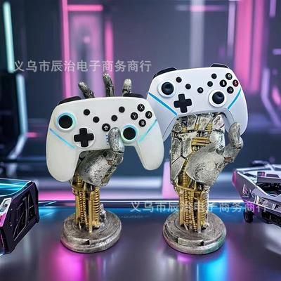 Cyberpunk Robot Ornament, Gamepad Bracket, Earphone Hanger, Computer Table Set Up, Desktop Rack