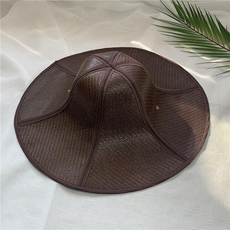 

New Breathable Women s Foldable Straw Hat Fashion Portable Rattan Unisex Anti-ultraviolet Panama Cap Men s Fishing Sunshade Hats 40CM