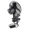 8in Car Cooling Fan Cigar Lighter Powered Black Quiet Metal Clip On Fan for Car Truck SUV RV Boat Bus DC12V