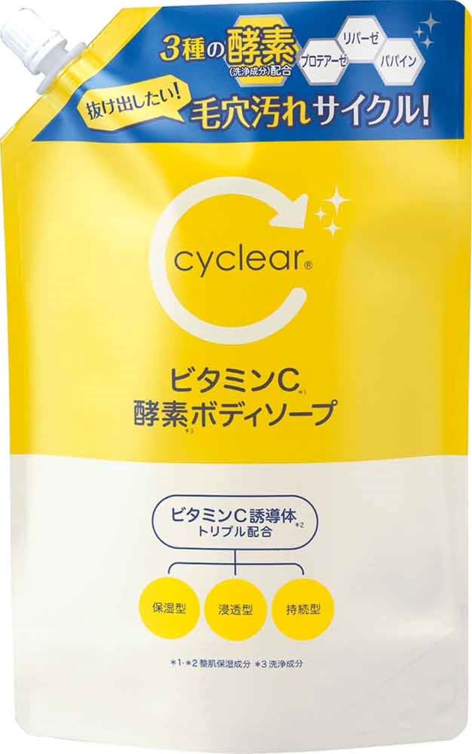 

Kumano Yushi Cyclear Витамин С Ферментное мыло для тела Сменный блок 700 мл