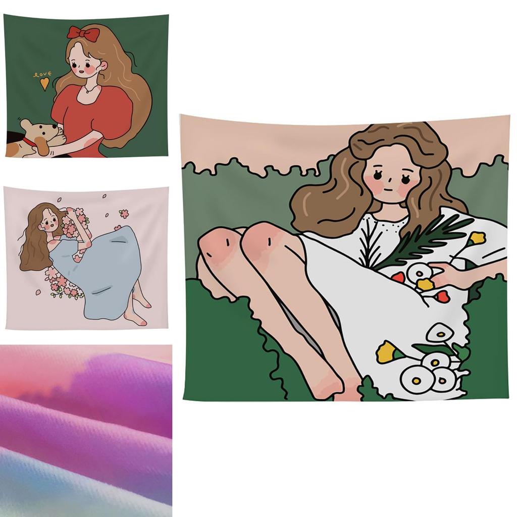 Durable Skin-friendly And Comfortable Hippie Girl Tapestry